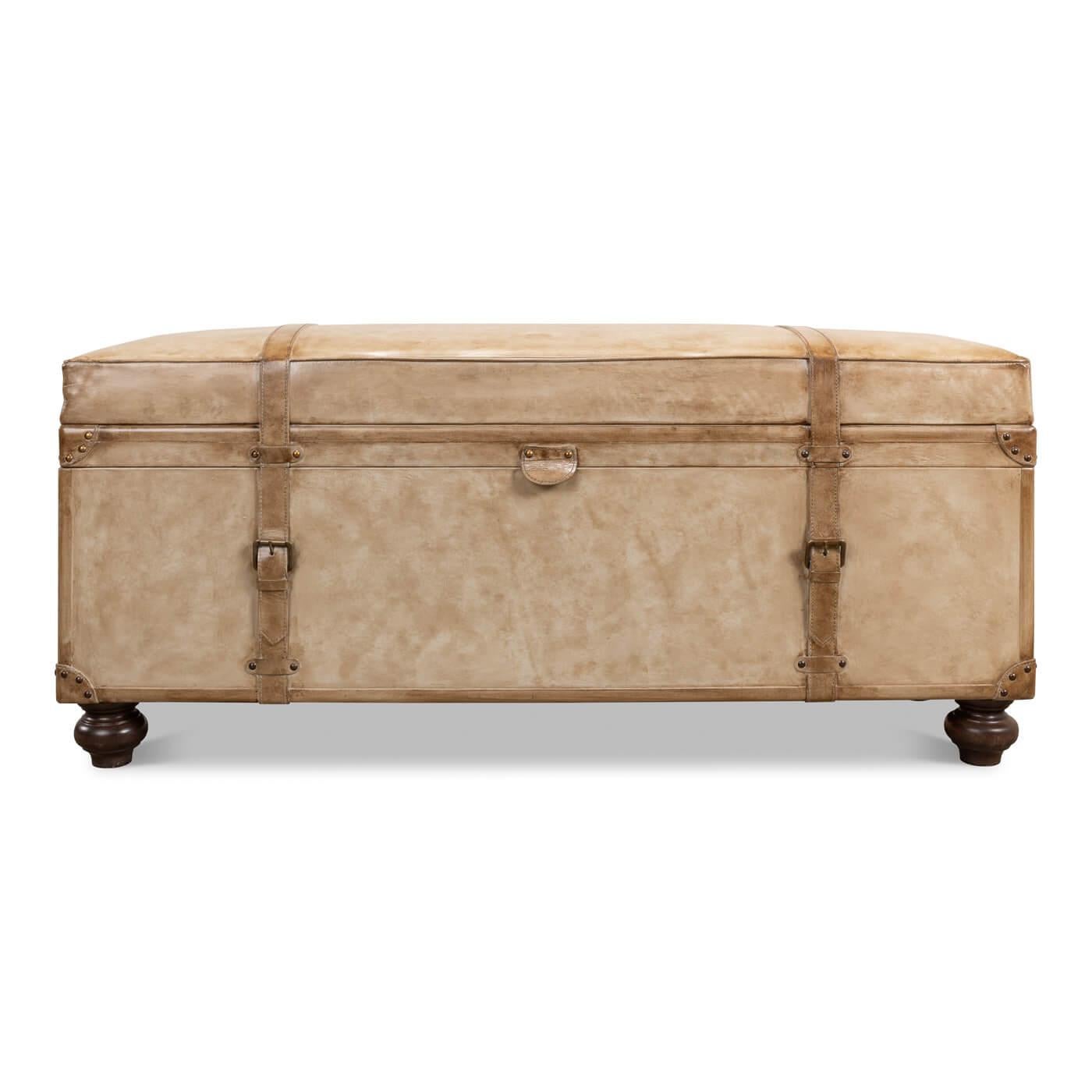 Perlenleder-Kofferraumbank im Vintage-Stil im Angebot 1