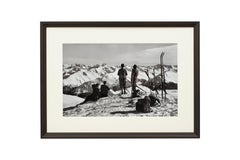 Vintage Style Photography, Framed Alpine Ski Photograph, Davos, Parsenn
