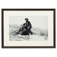 Vintage Style Photography, Framed Alpine Ski Photograph, on The Alpspitze
