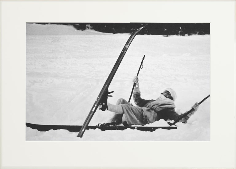 Vintage Style Photography, Framed Alpine Ski Photograph, Opps In Good Condition For Sale In Oxfordshire, GB