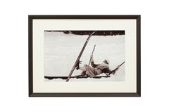 Vintage Style Photography, Framed Alpine Ski Photograph, Opps