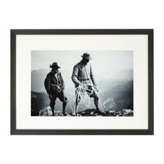 Vintage Style Photography, Framed Alpine Ski Photograph, Safety First