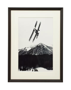 Vintage Style Photography, Framed Alpine Ski Photograph, The Race