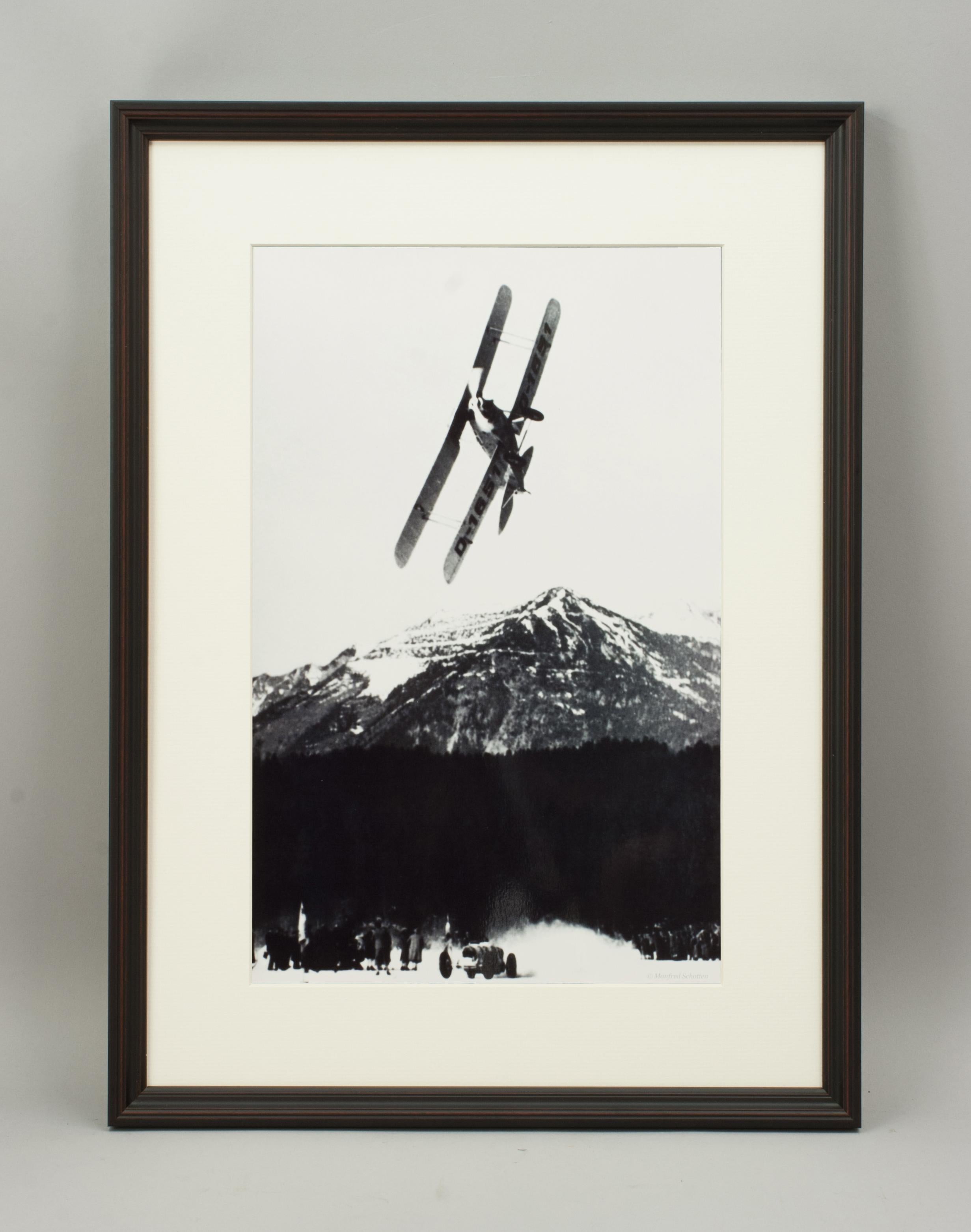 Sporting Art Vintage Style Photography, Framed Alpine Ski Photograph, The Race For Sale