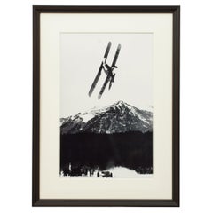 Vintage Style Photography, Framed Alpine Ski Photograph, The Race