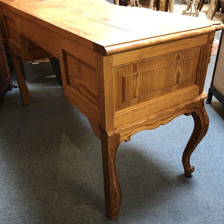 Vintage Style Pine Writing Desk For Sale at 1stDibs