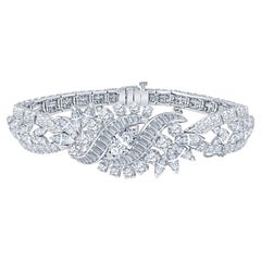 Vintage Style Platinum 11.5ctw Diamond Bracelet