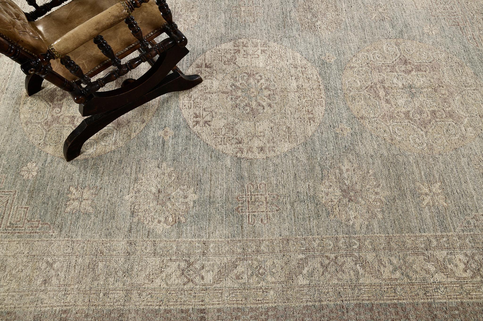Hand-Knotted Vintage Style Rapture Collection Rug For Sale