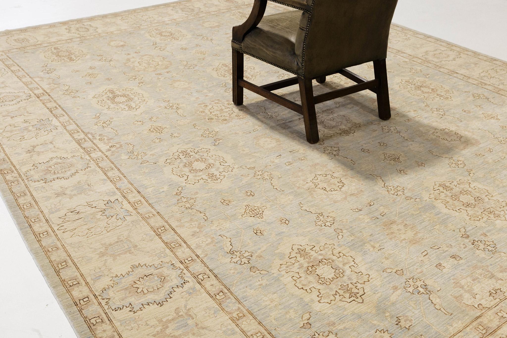 Contemporary Vintage Style Rapture Collection Rug For Sale