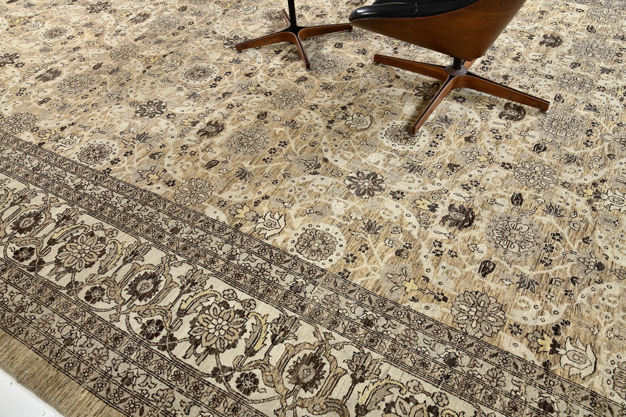 Rapture-Kollektion Tabriz Design Teppich im Vintage-Stil (Handgeknüpft) im Angebot