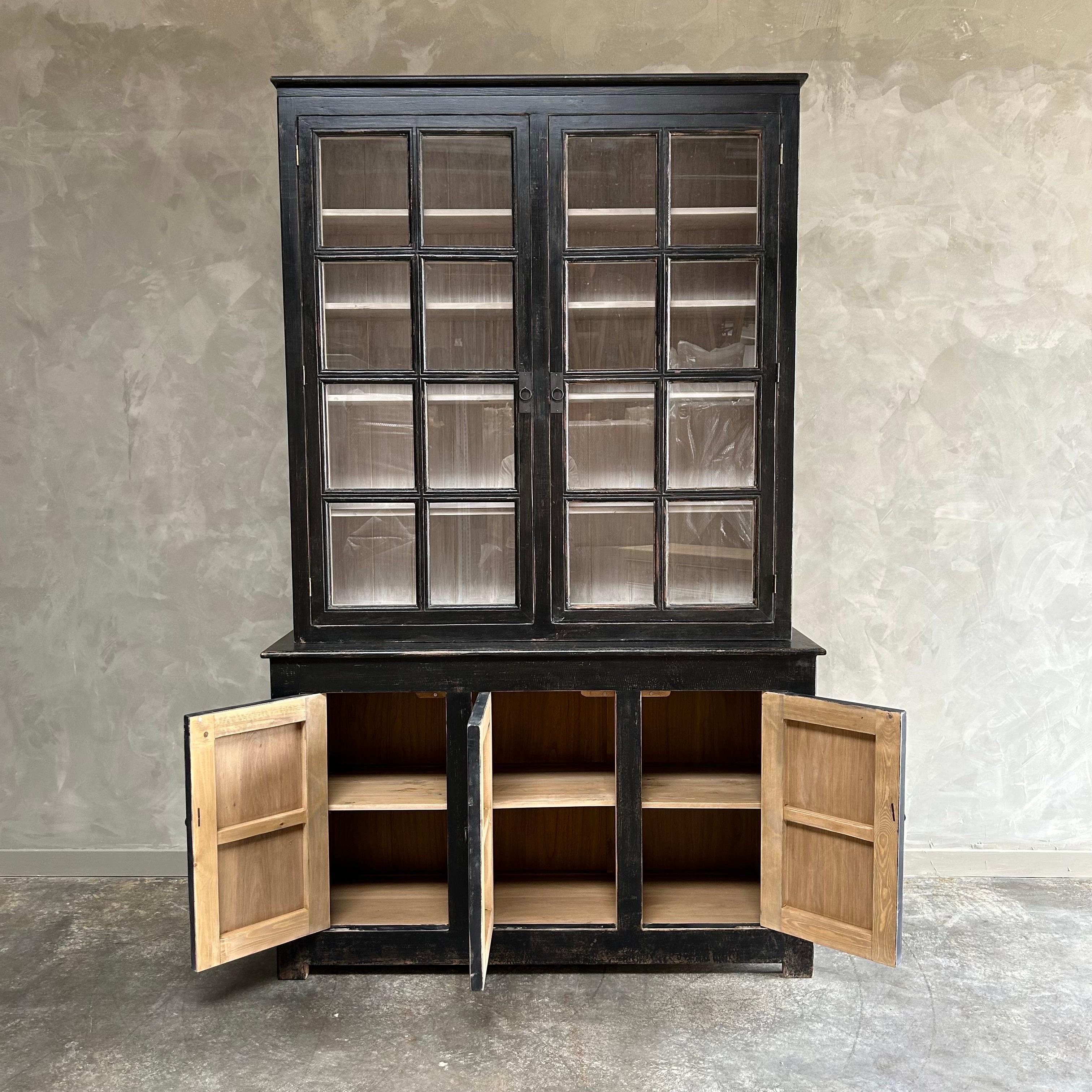 reclaimed wood display cabinet