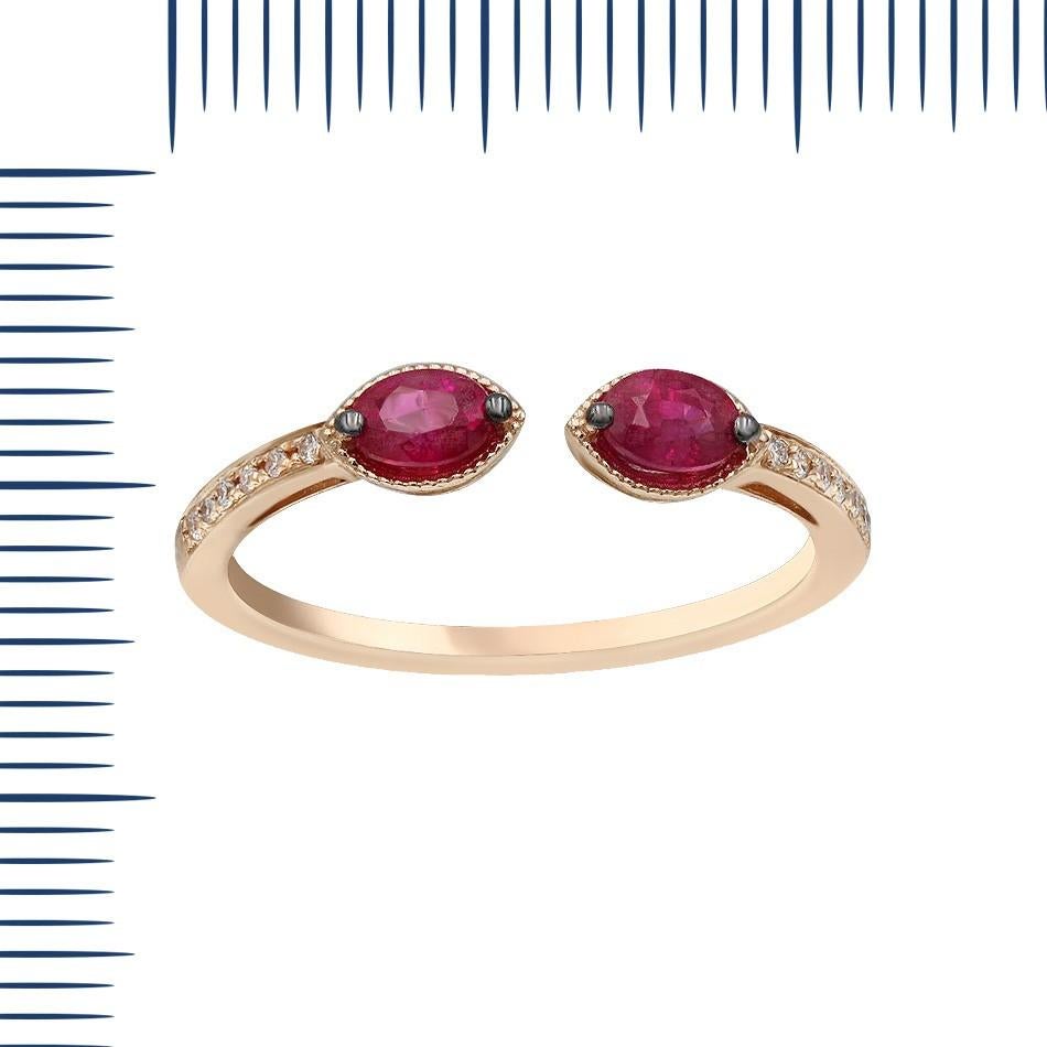 Pendientes Estilo Vintage Rubí Rojo Diamante Blanco Oro Amarillo Todos los Días Moderno en venta