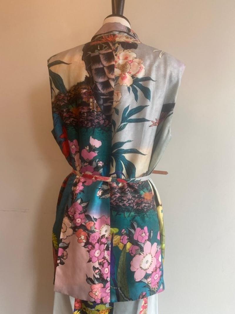 Rochas Seidenrock und -weste im Vintage-Stil. Entworfen von Marco Zanini – im Angebot 6