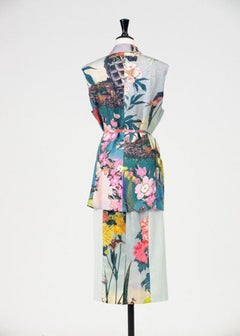 Gonna e gilet in seta Rochas in stile vintage. Disegnato da Marco Zanini -