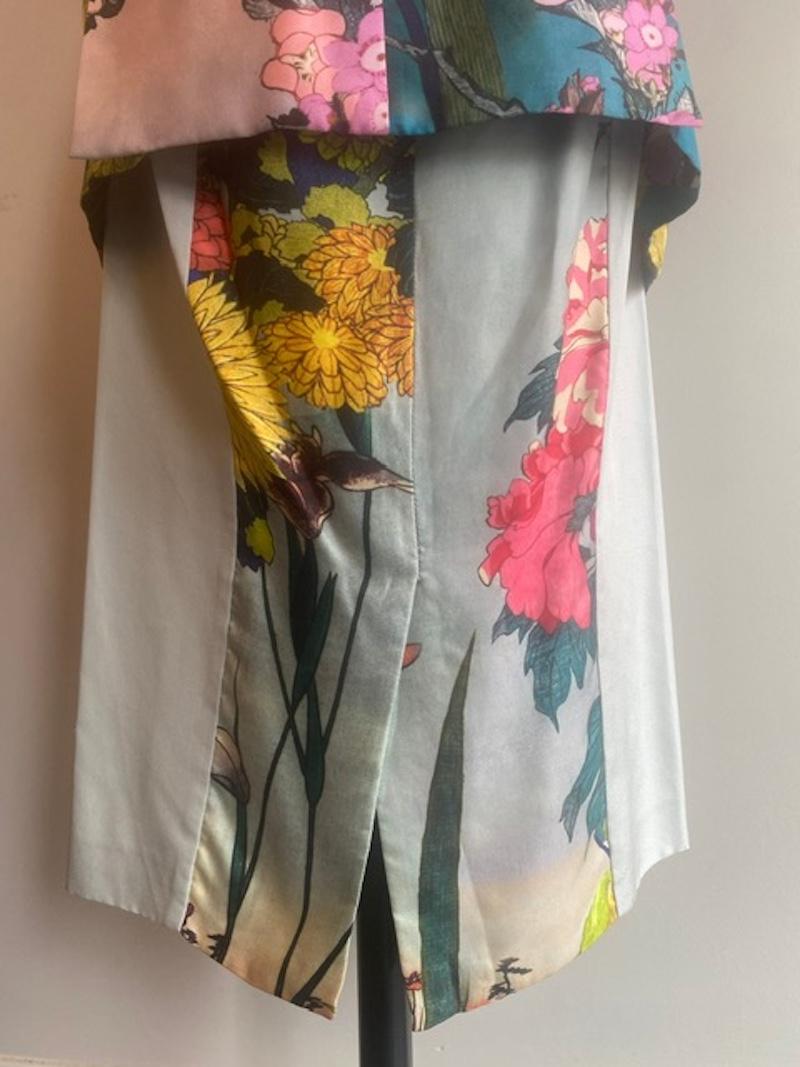 Rochas Seidenrock und -weste im Vintage-Stil. Entworfen von Marco Zanini – Damen im Angebot