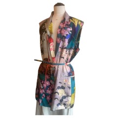 Vintage Style Rochas silk skirt and waistcoat. Designed by Marco Zanini -