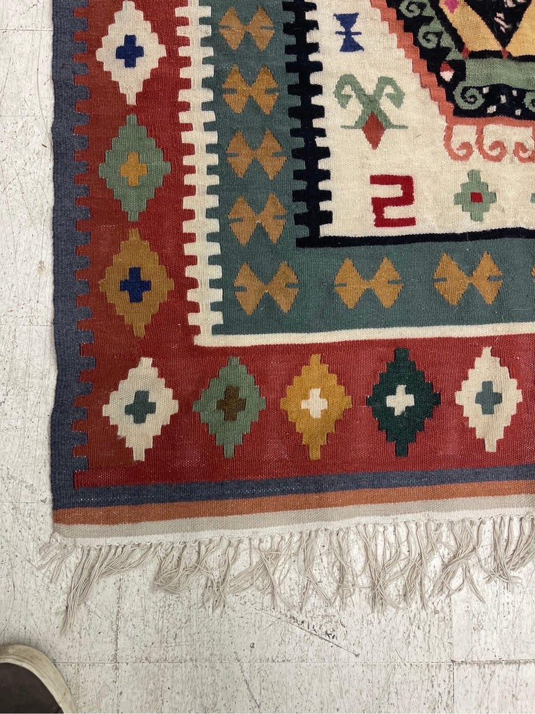 Late 20th Century Vintage Style Rug Tapestry Textile For Sale