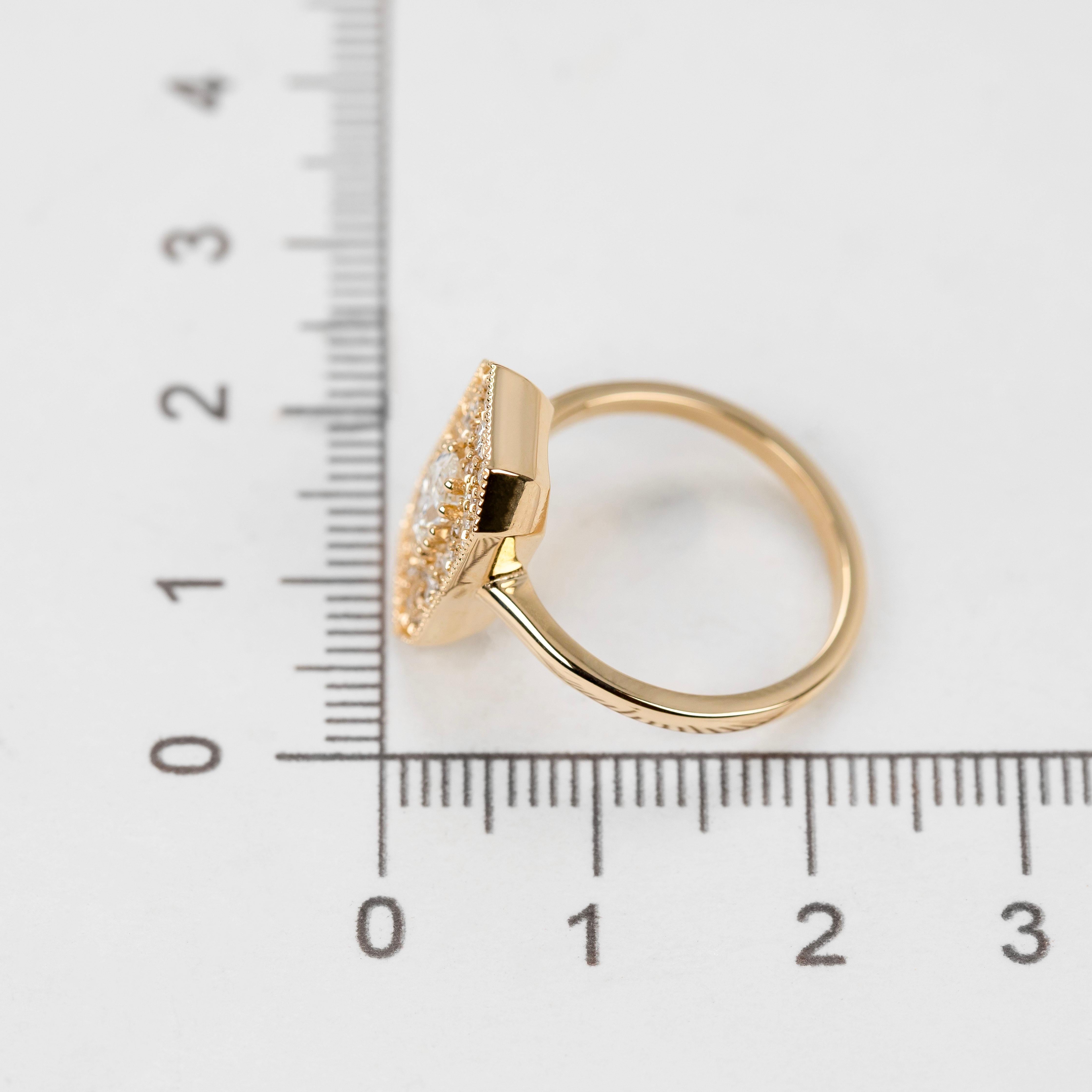 Anello solitario in stile vintage, anello nuziale con diamante vero, gioielli con diamanti naturali in vendita 4