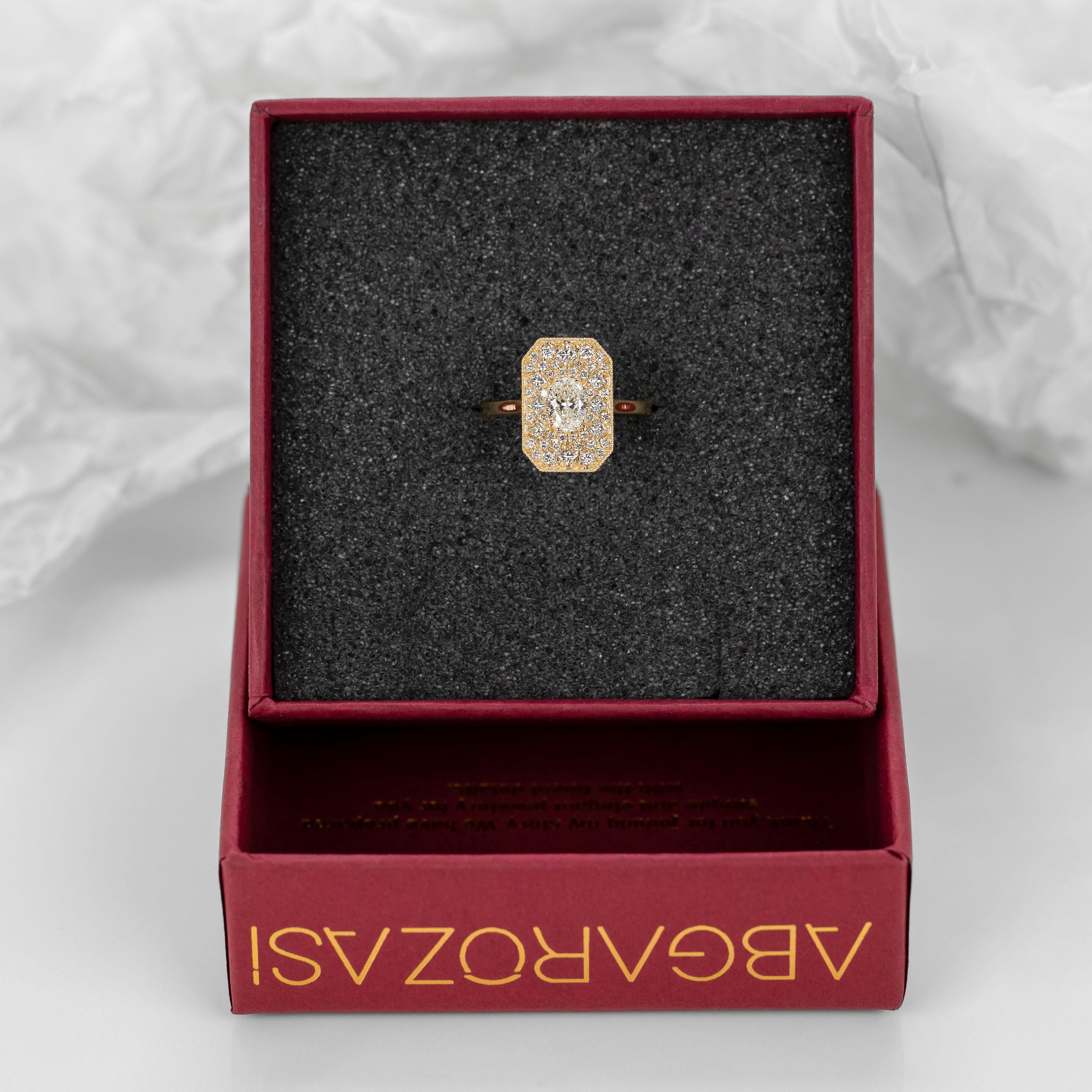 Anello solitario in stile vintage, anello nuziale con diamante vero, gioielli con diamanti naturali in vendita 5