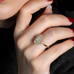Vintage Style Solitaire Ring, Real Diamond Weding Ring, Natural Diamond Jewelry