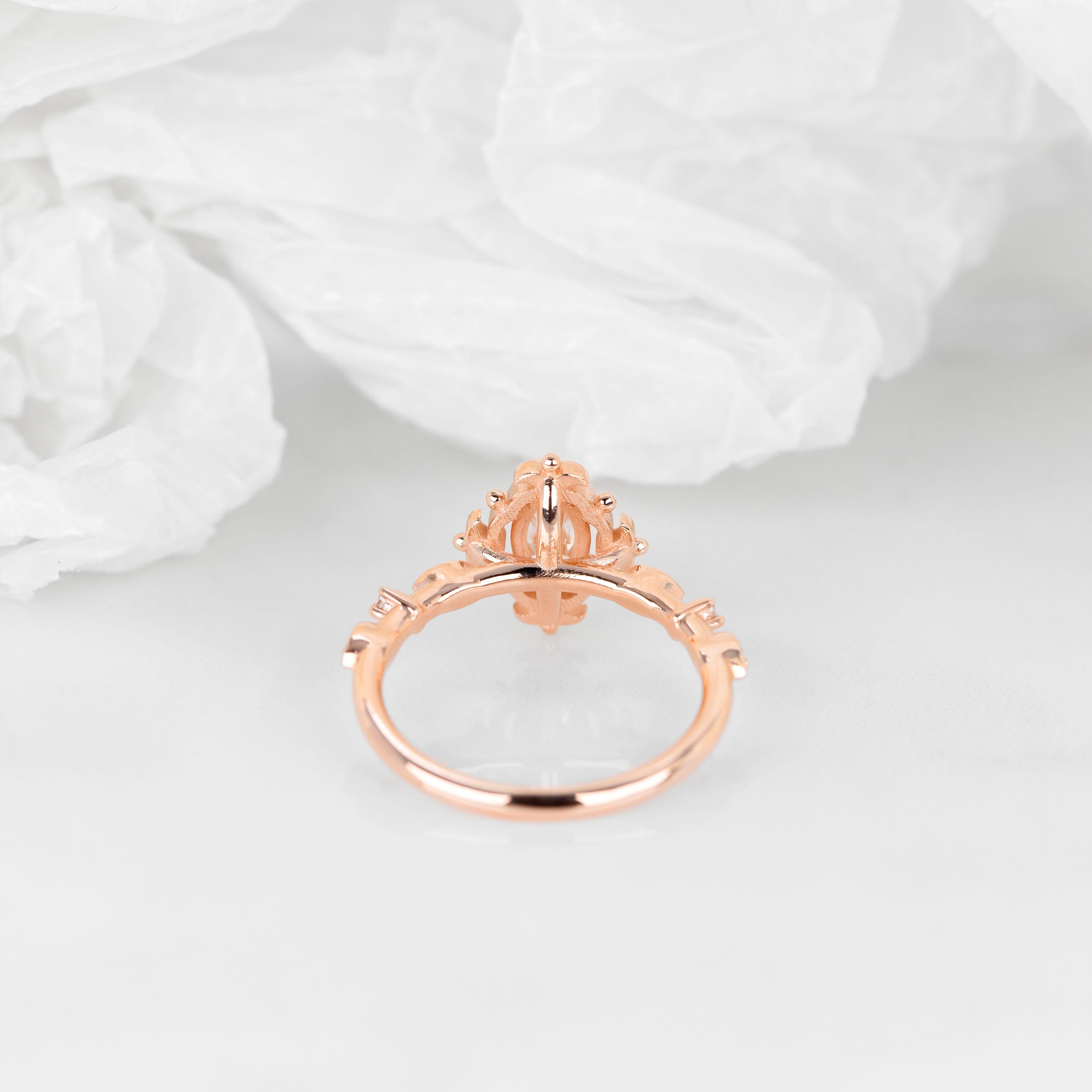 Anello solitario in stile vintage, anello nuziale con diamante vero, gioielli con diamanti naturali in vendita 3