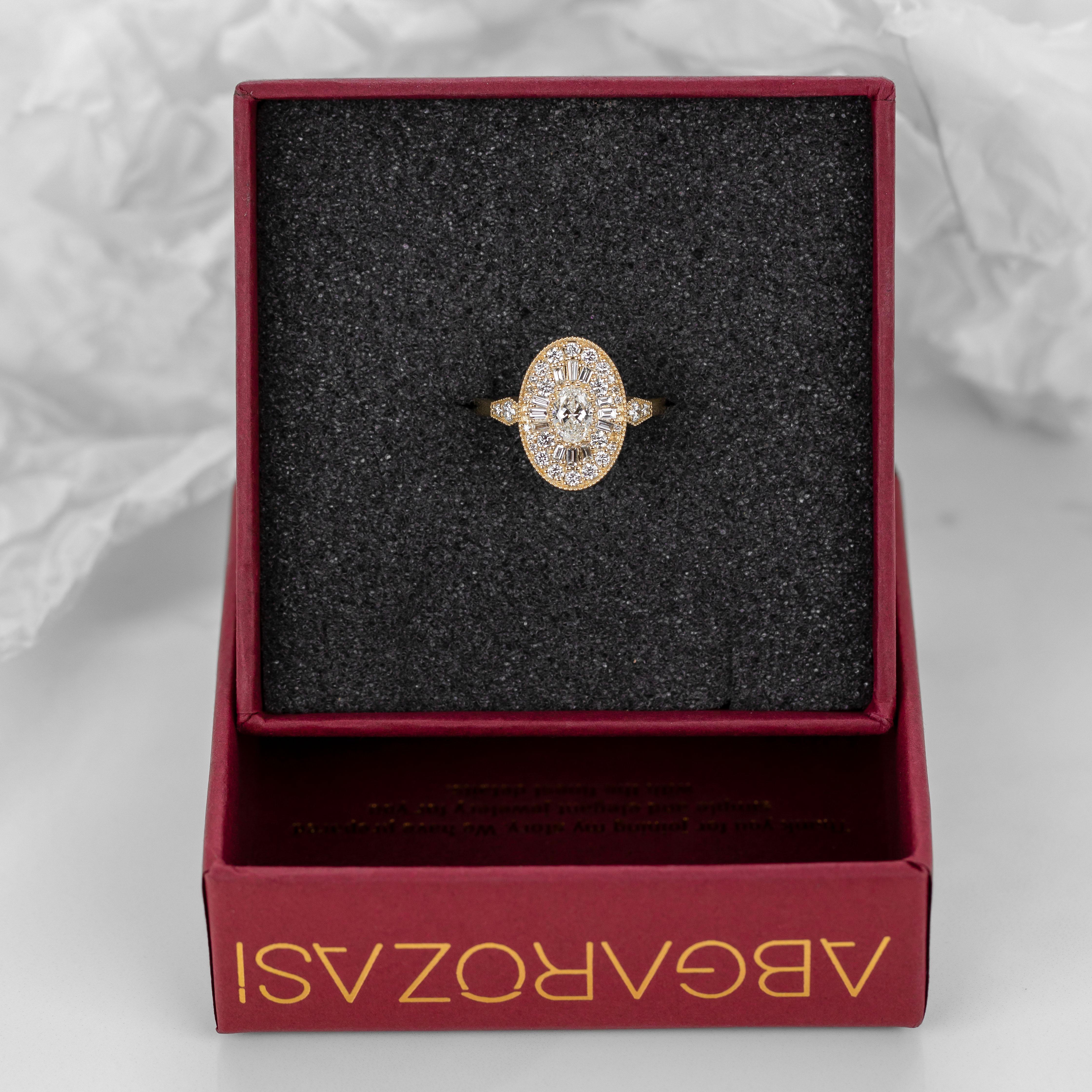 Anello solitario in stile vintage, anello nuziale con diamante vero, gioielli con diamanti naturali in vendita 3