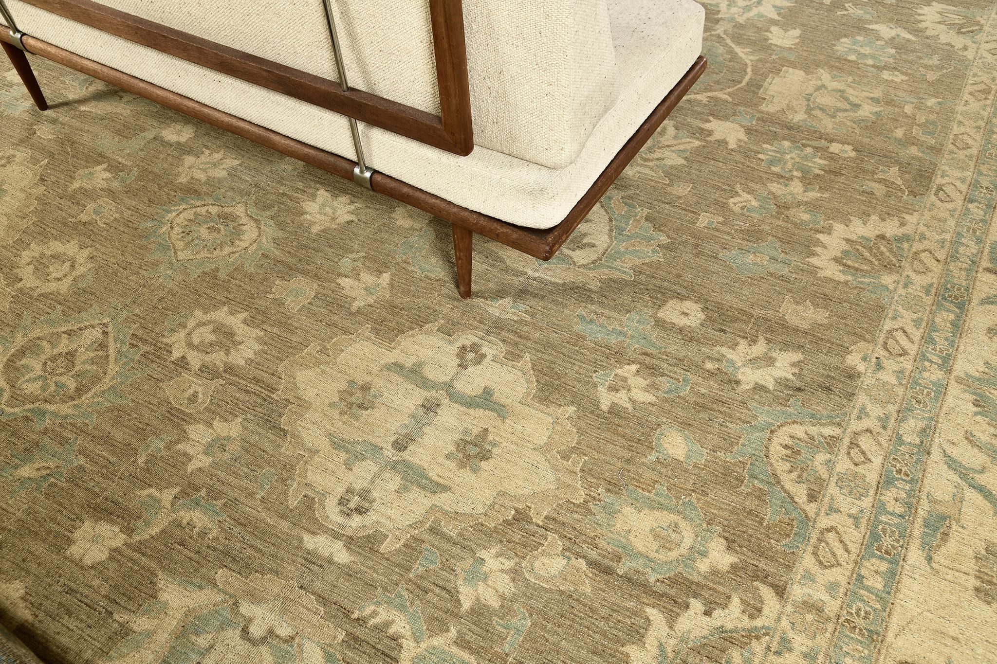 Re-Kreation im Vintage-Stil von Sultanabad, D5503 (Handgeknüpft) im Angebot