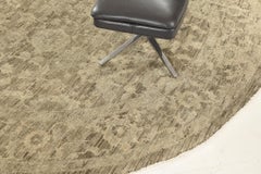 Vintage Style Sultanabad Revival Round Rug