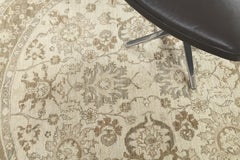Vintage Style Sultanabad Revival Round Rug