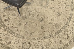 Vintage Style Sultanabad Revival Round Rug