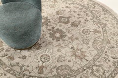 Vintage Style Sultanabad Revival Round Rug
