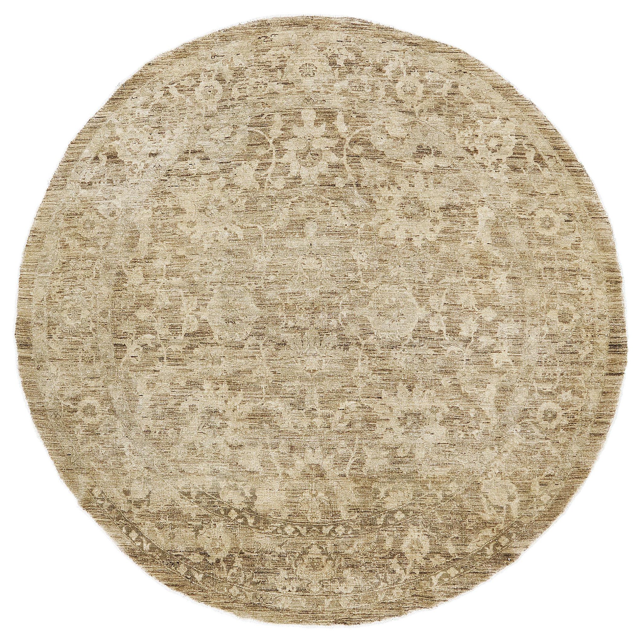 Tappeto rotondo Sultanabad Revival in stile vintage in vendita