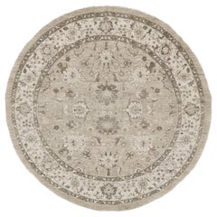 Runder Sultanabad Revive Teppich im Vintage-Stil