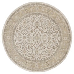 Runder Sultanabad Revive Teppich im Vintage-Stil