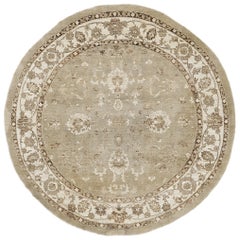 Vintage Style Sultanabad Revival Round Rug