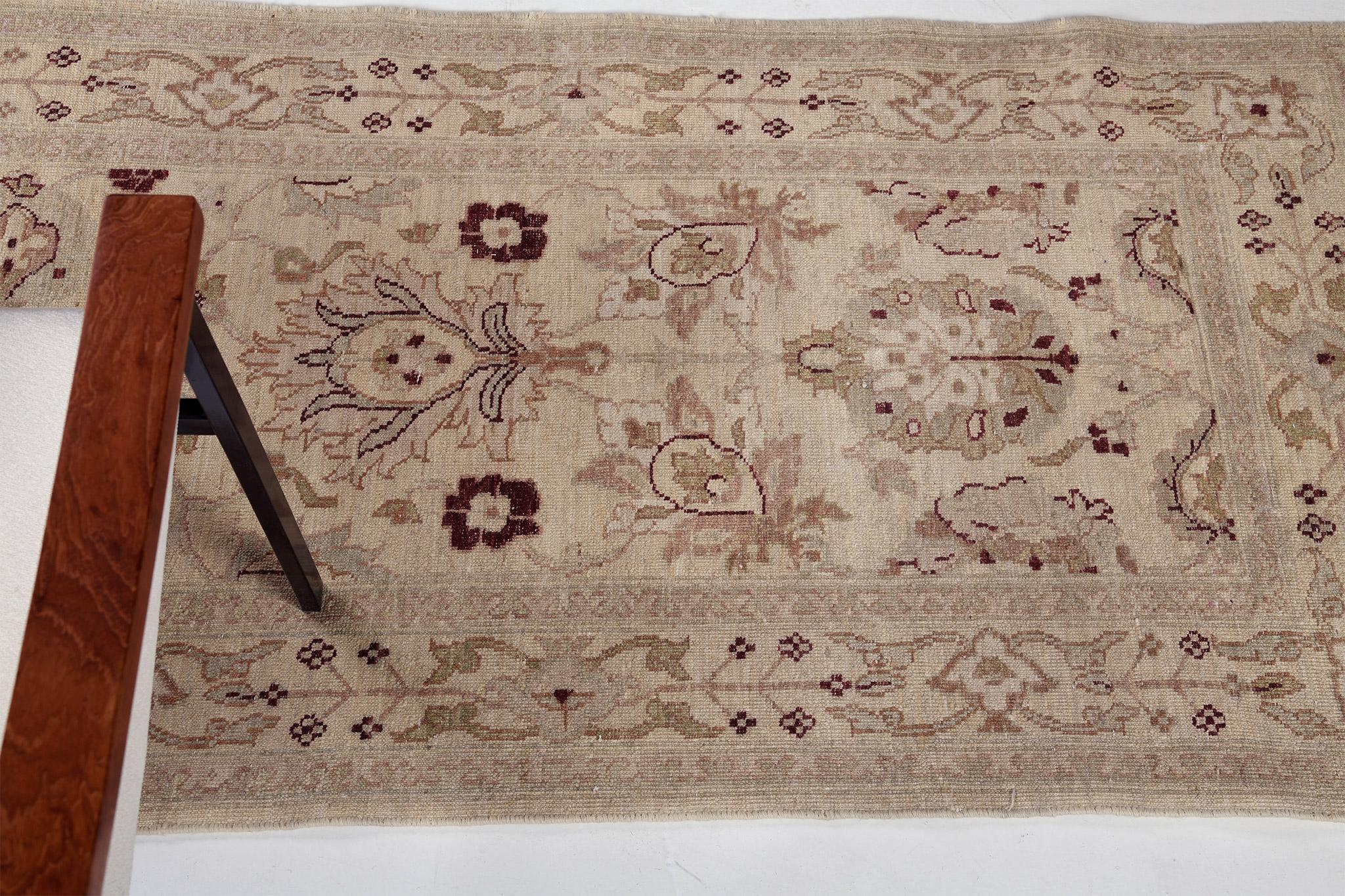 Pakistani Vintage Style Sultanabad Revival Runner For Sale