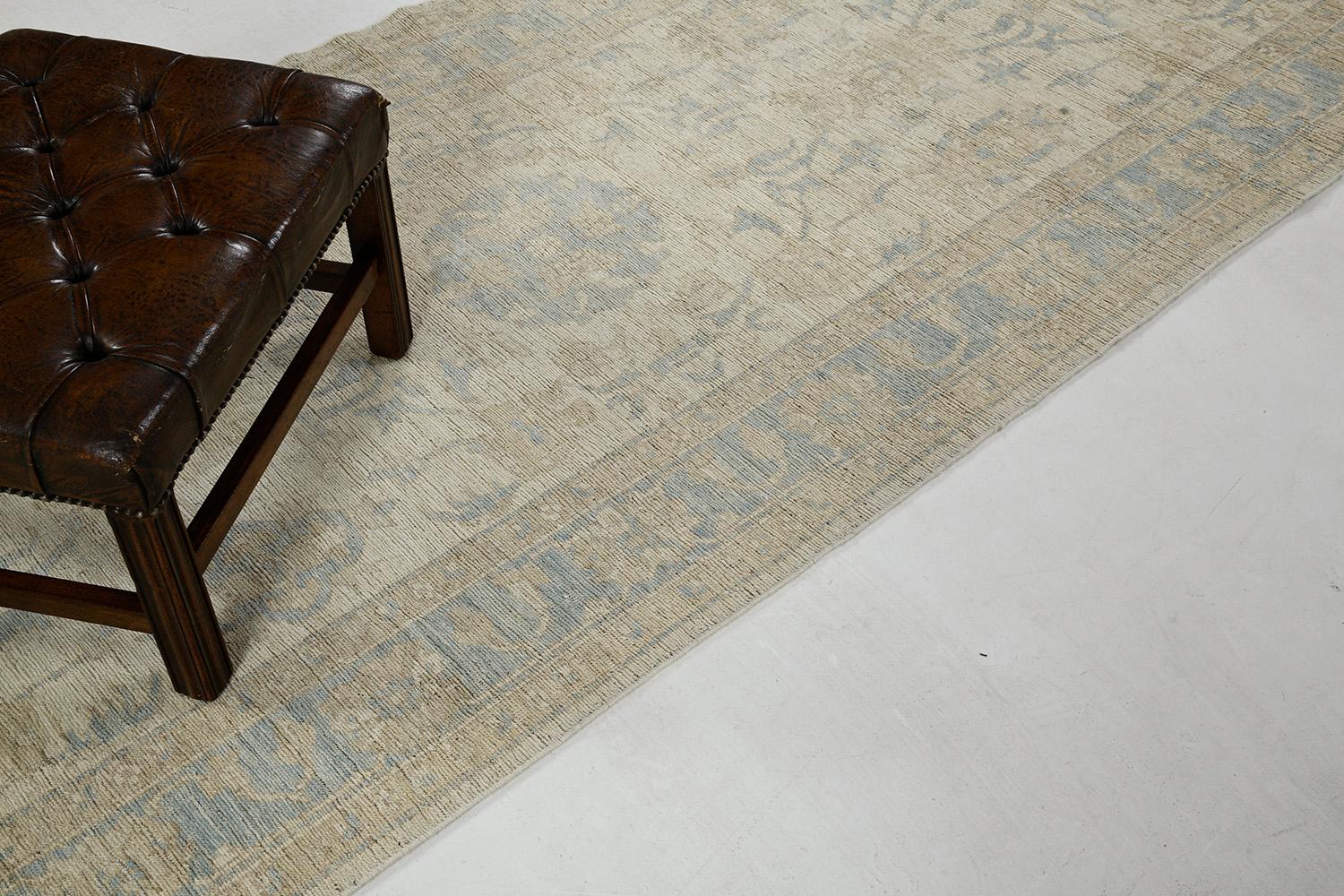 Contemporary Vintage Style Sultanabad Revival Runner For Sale
