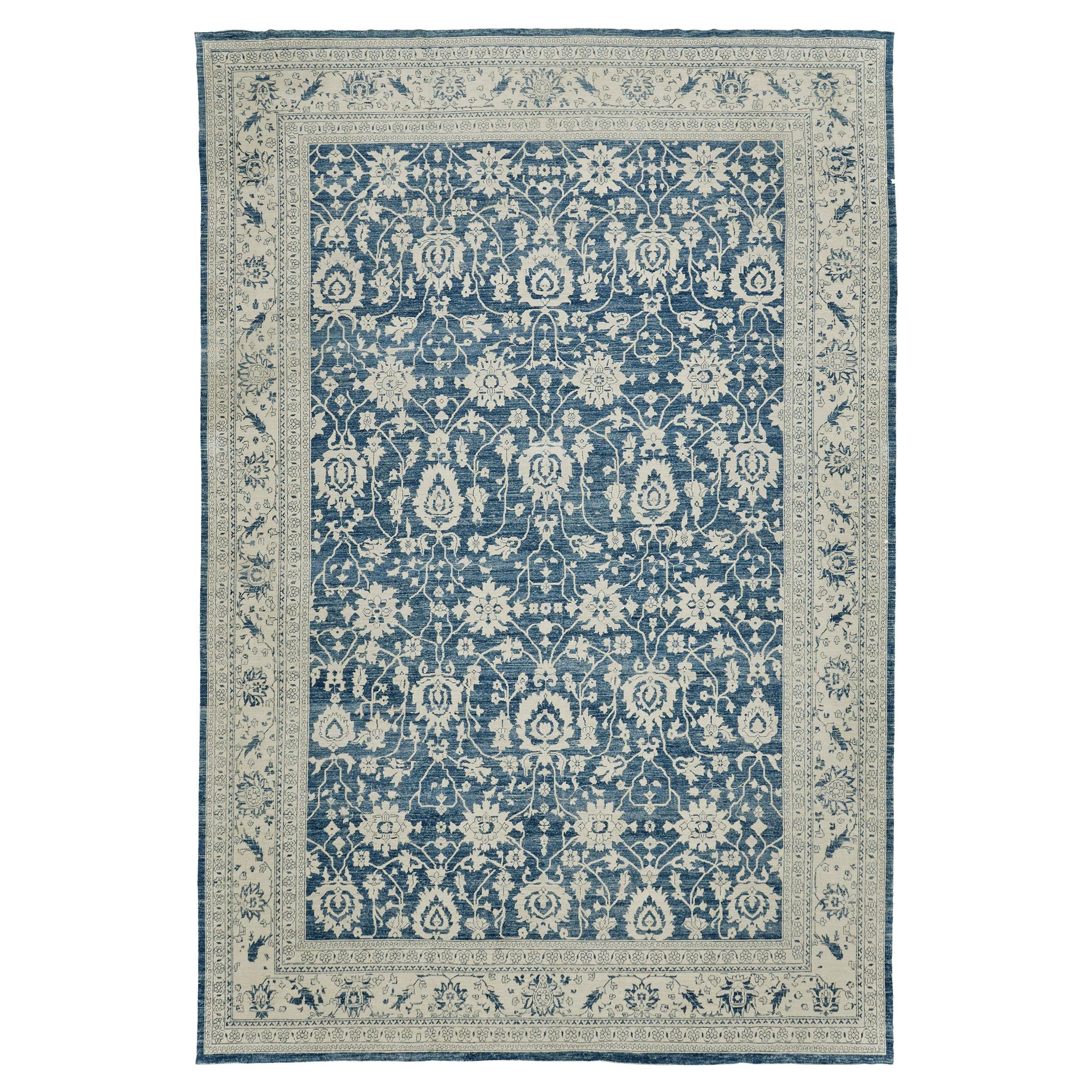 Vintage Style Sultanabad Revival Safira Rug For Sale