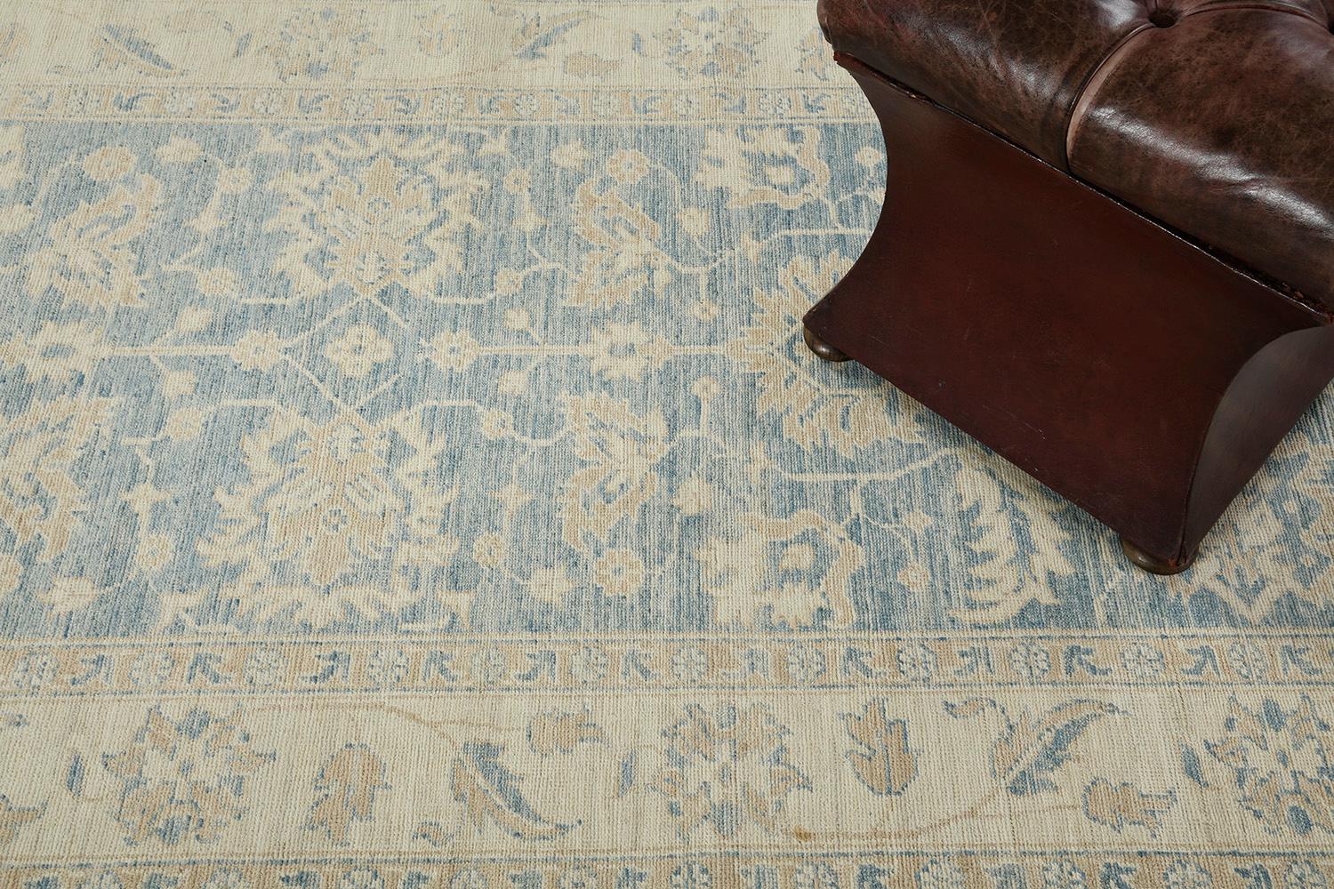 Traves de Mesa Safira Revival Sultanabad Estilo Vintage Afgano en venta