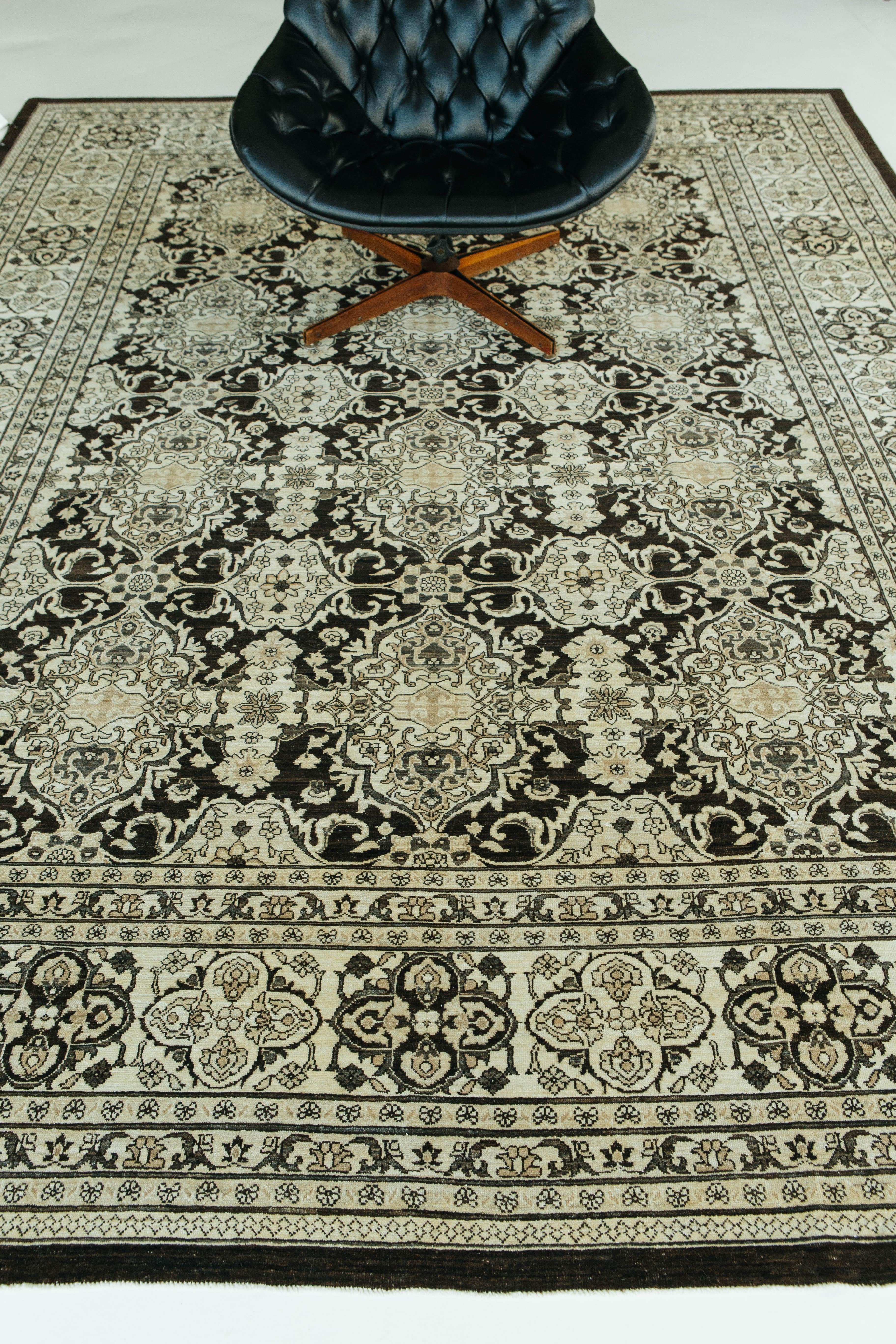 Vintage Style Tabriz All-Over Design For Sale 3