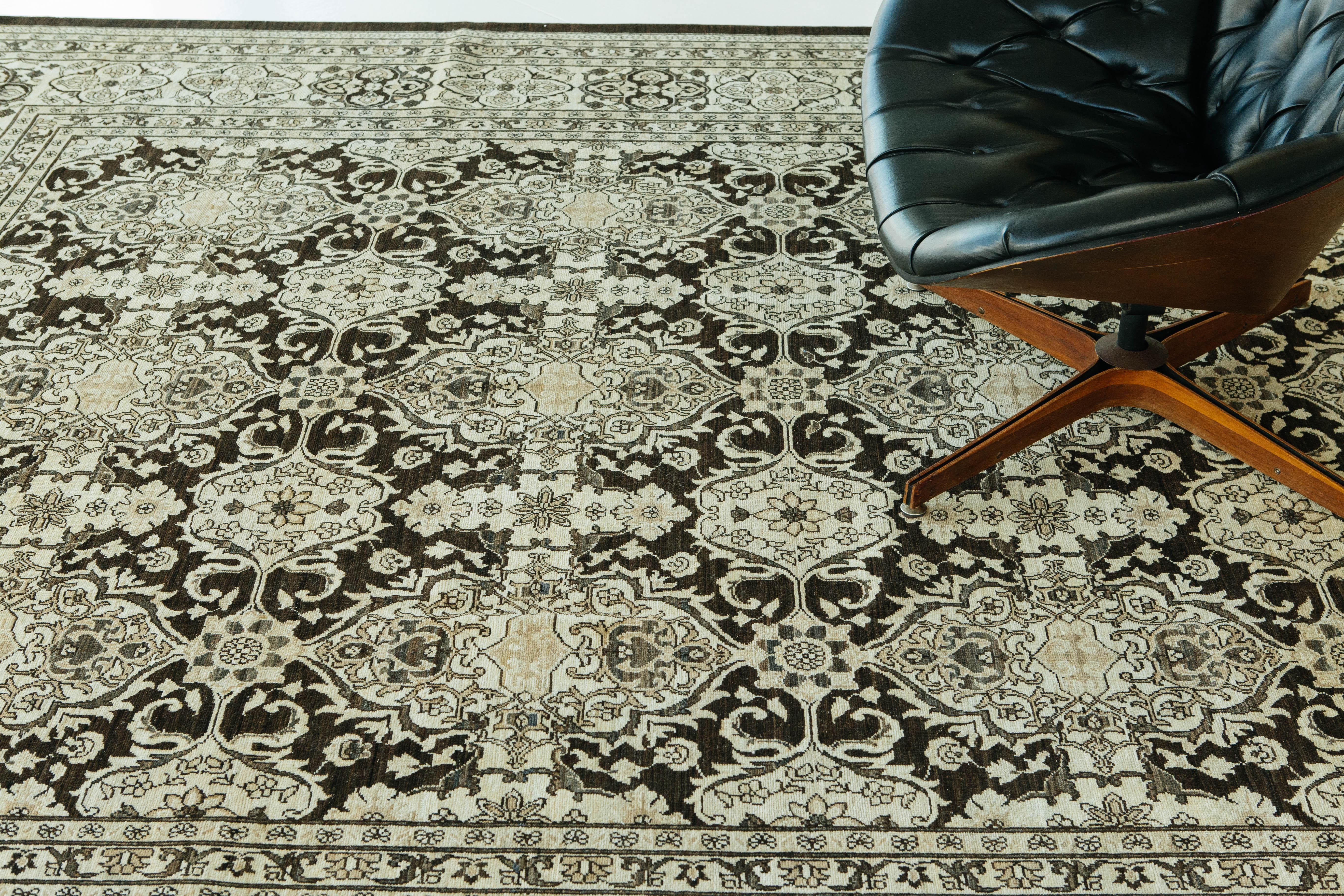 Vintage Style Tabriz All-Over Design For Sale 4