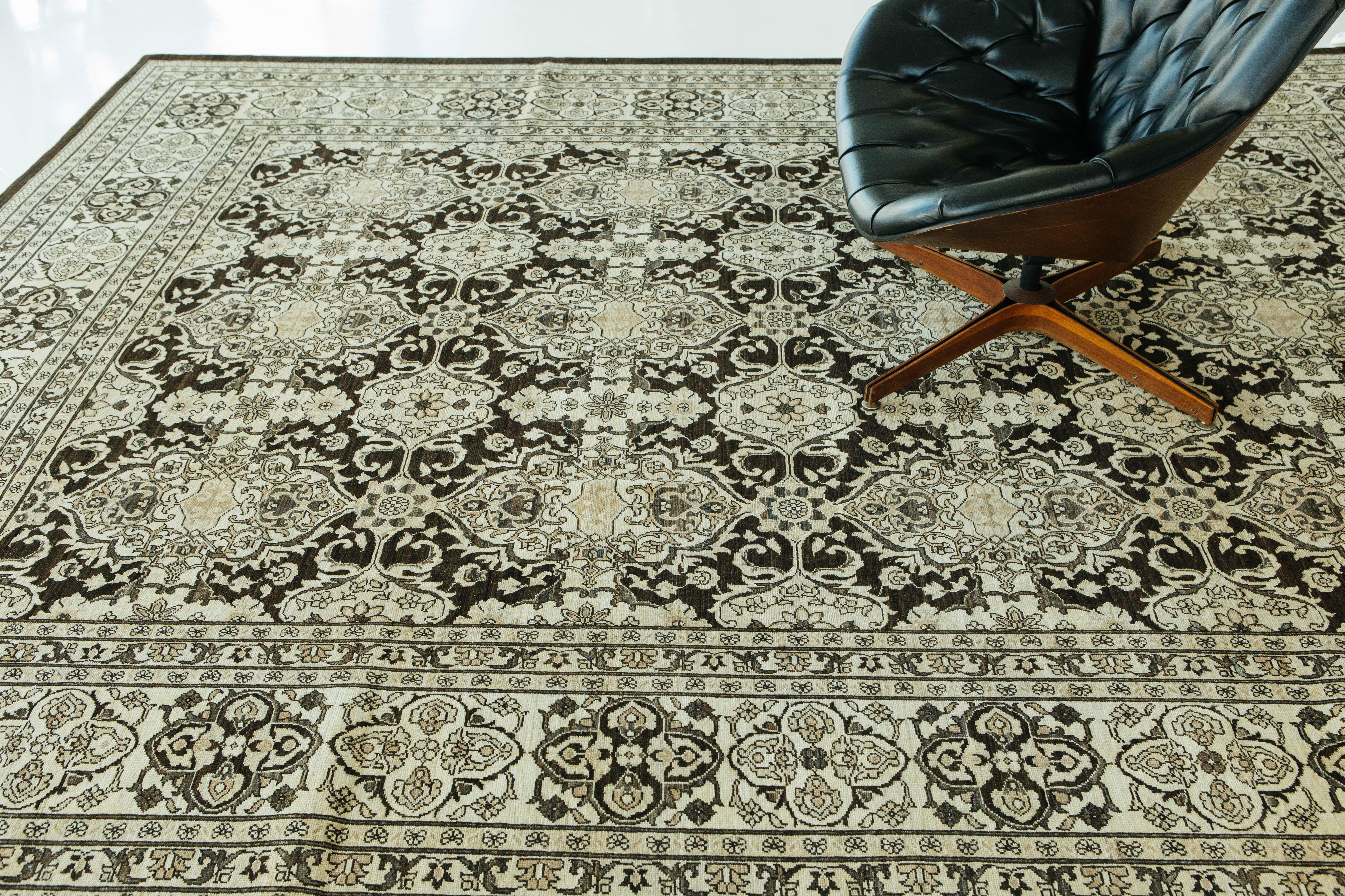 Tabriz - Design vintage avec motifs sur toute sa surface en vente 5