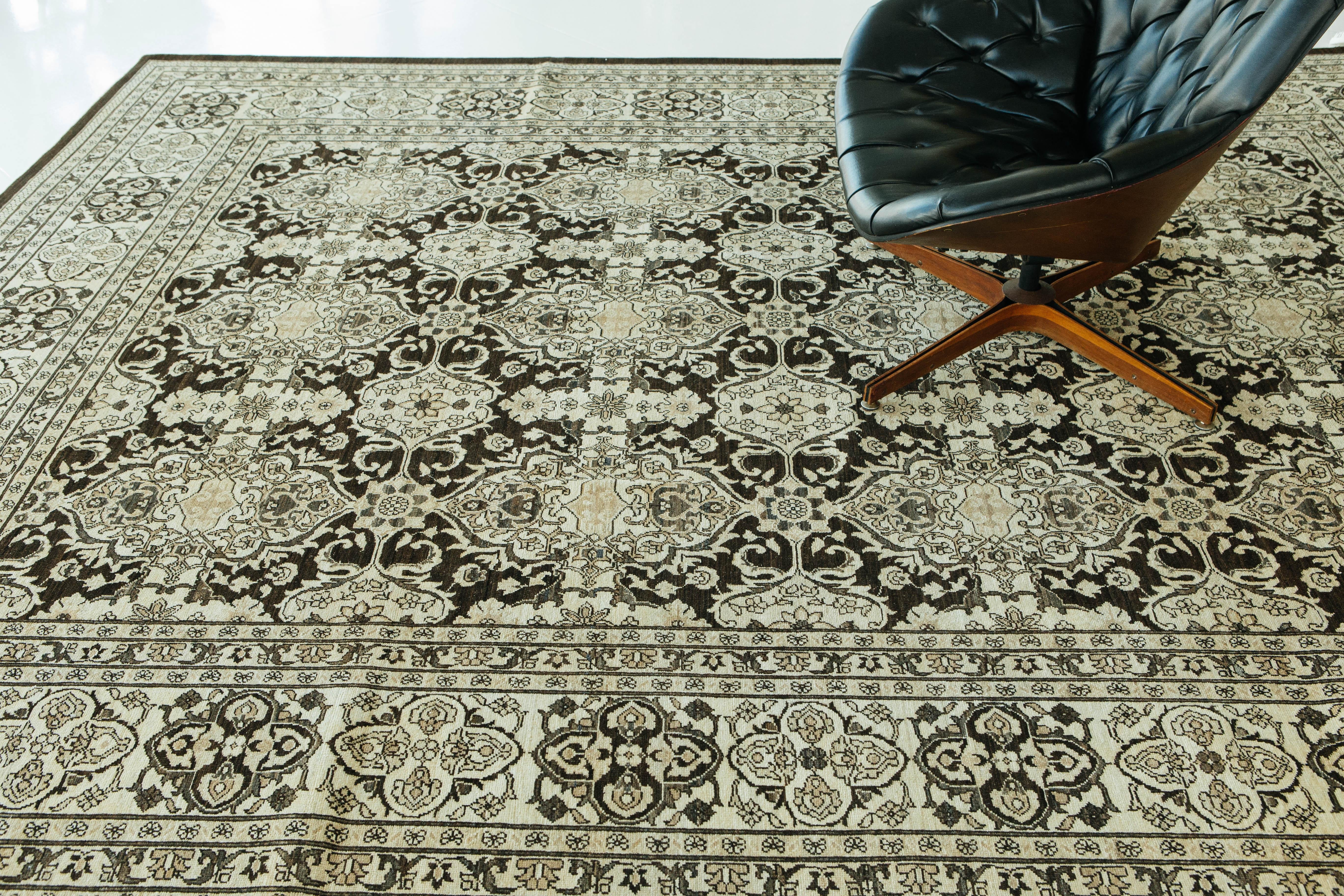 Vintage Style Tabriz All-Over Design For Sale 5