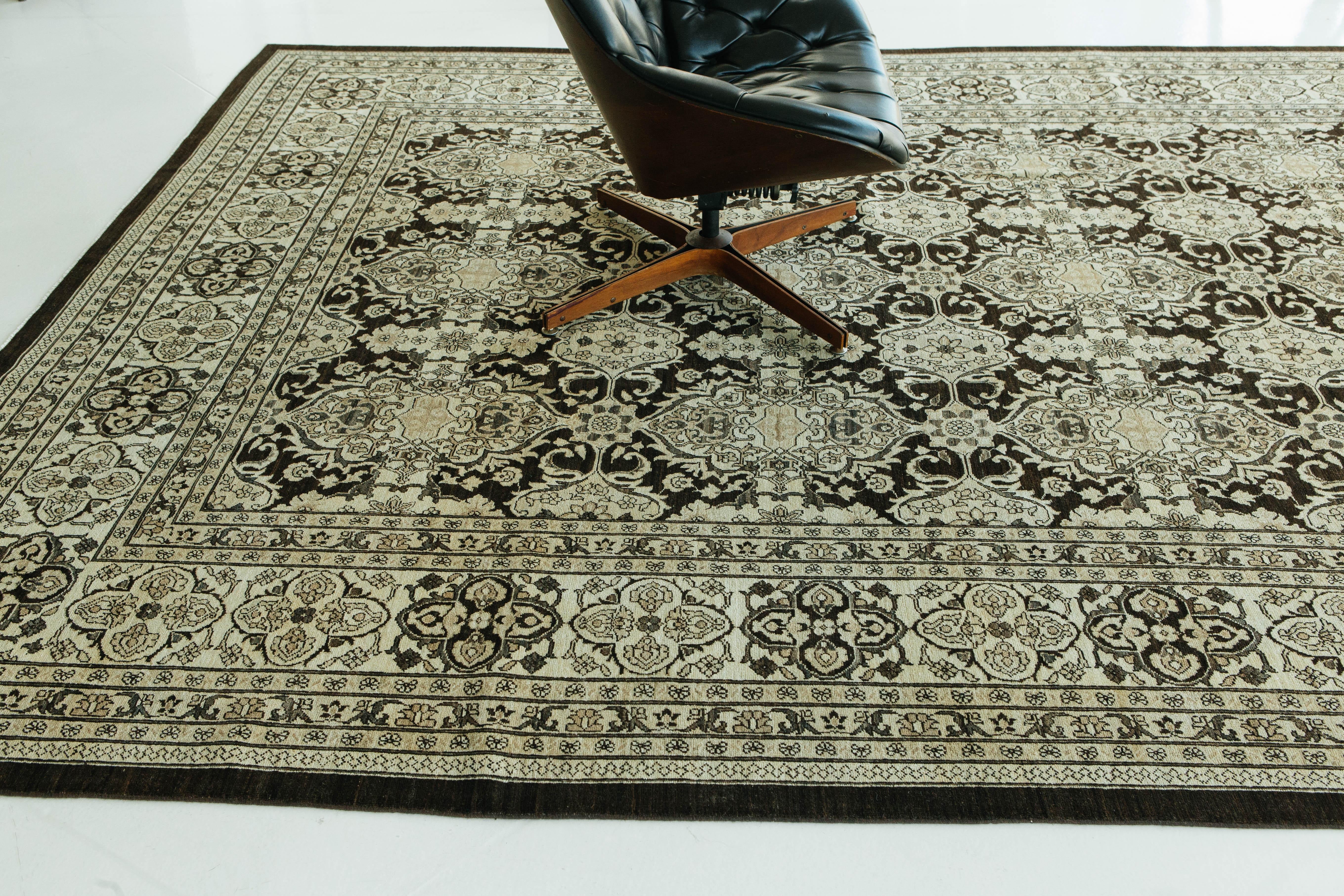 Afghan Vintage Style Tabriz All-Over Design For Sale