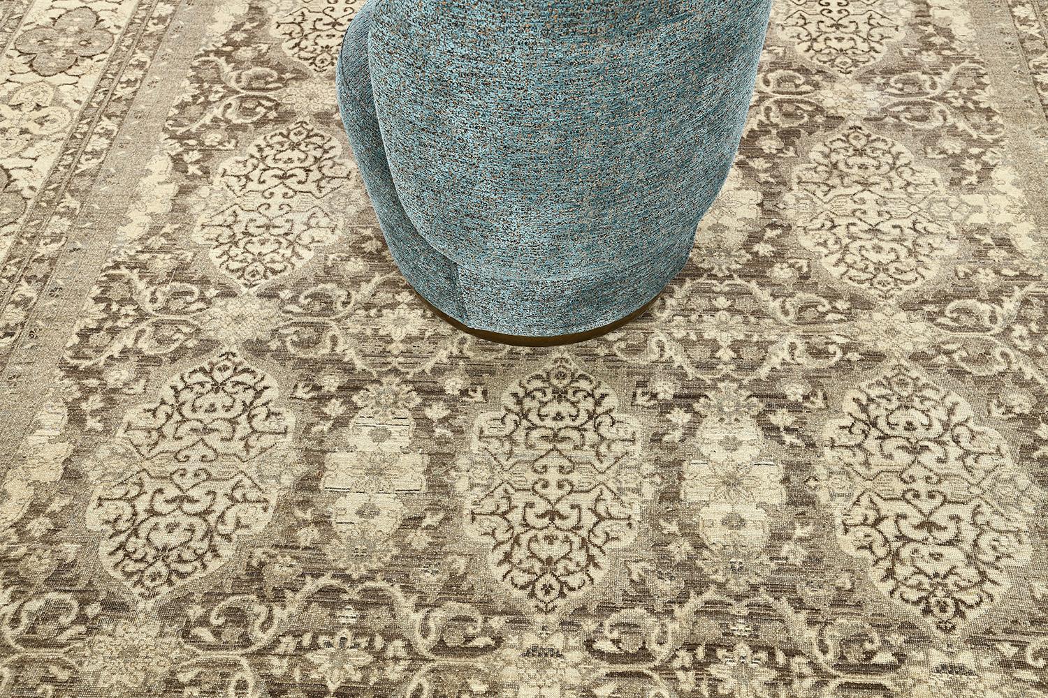 Tabriz-Design-Teppich im Vintage-Stil (Afghanisch) im Angebot