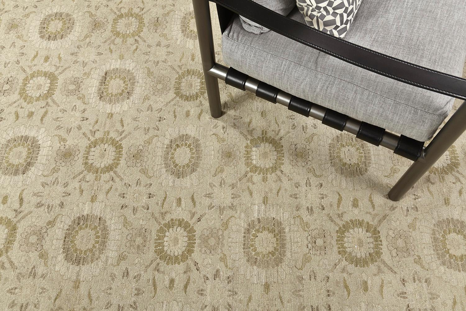 Tabriz-Design-Teppich im Vintage-Stil (21. Jahrhundert und zeitgenössisch) im Angebot