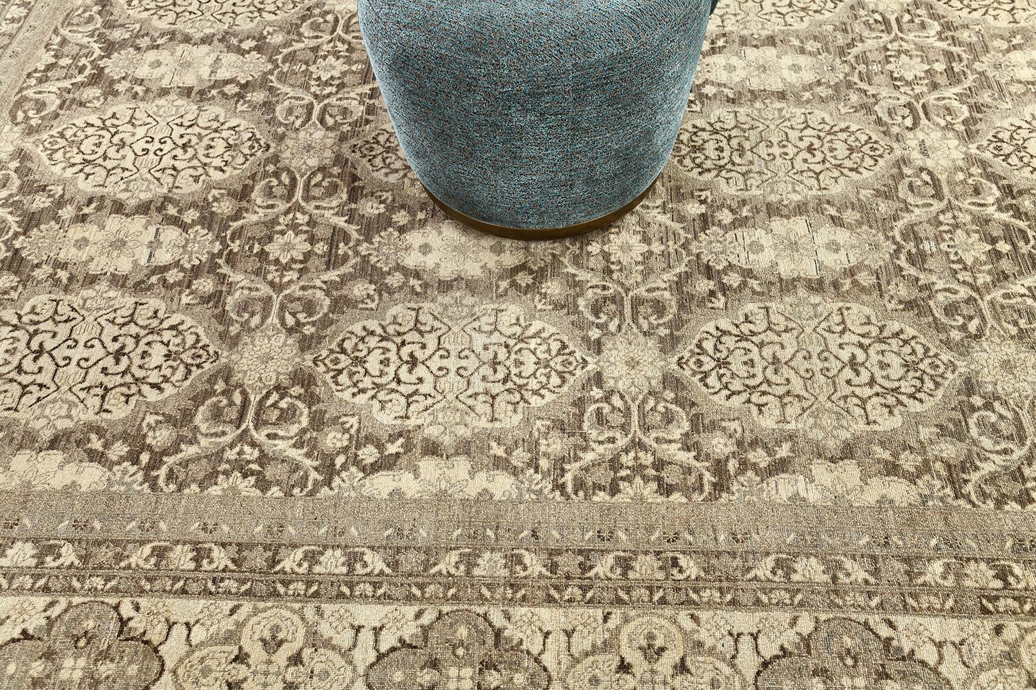 Tabriz-Design-Teppich im Vintage-Stil im Angebot 2