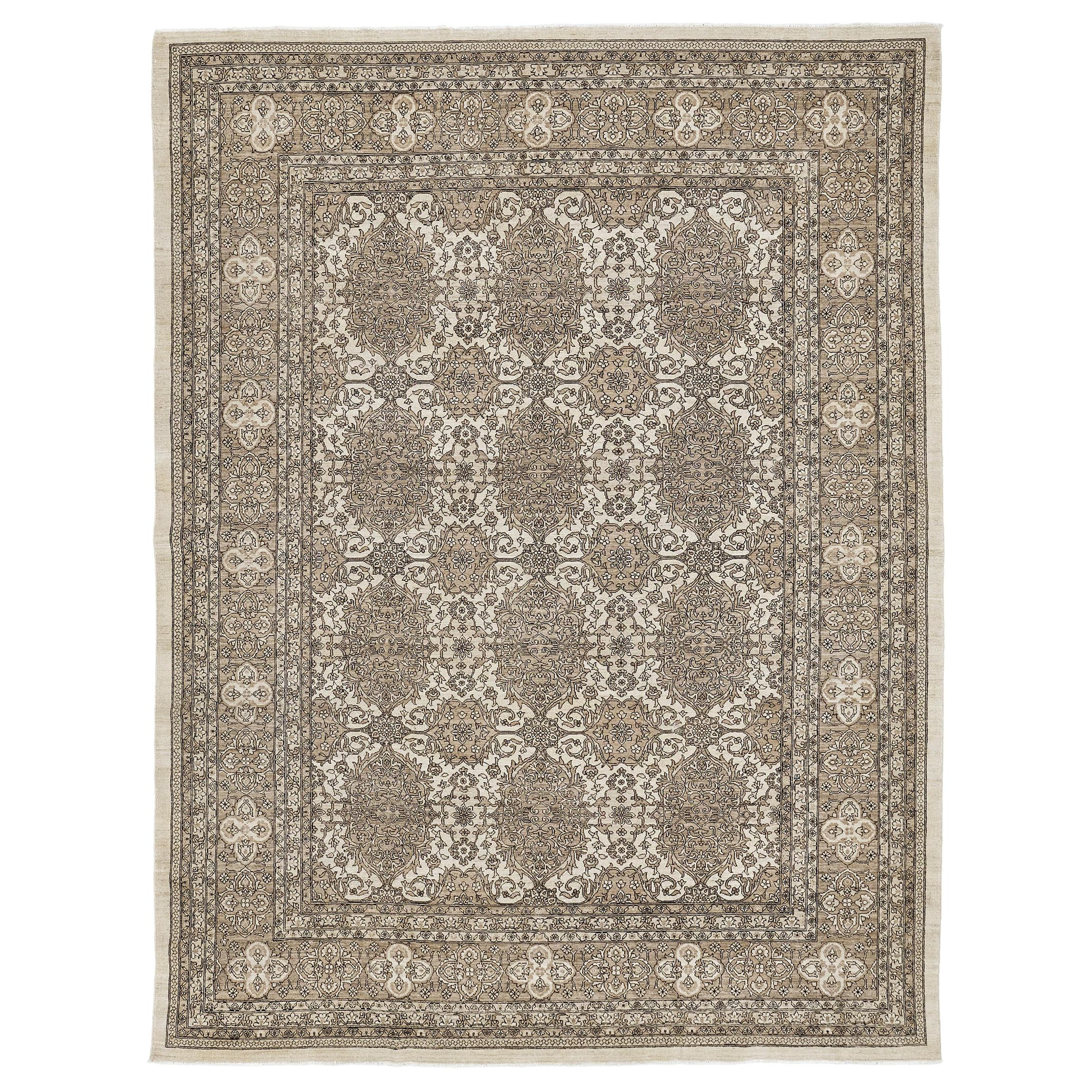 Tabriz-Design-Teppich im Vintage-Stil