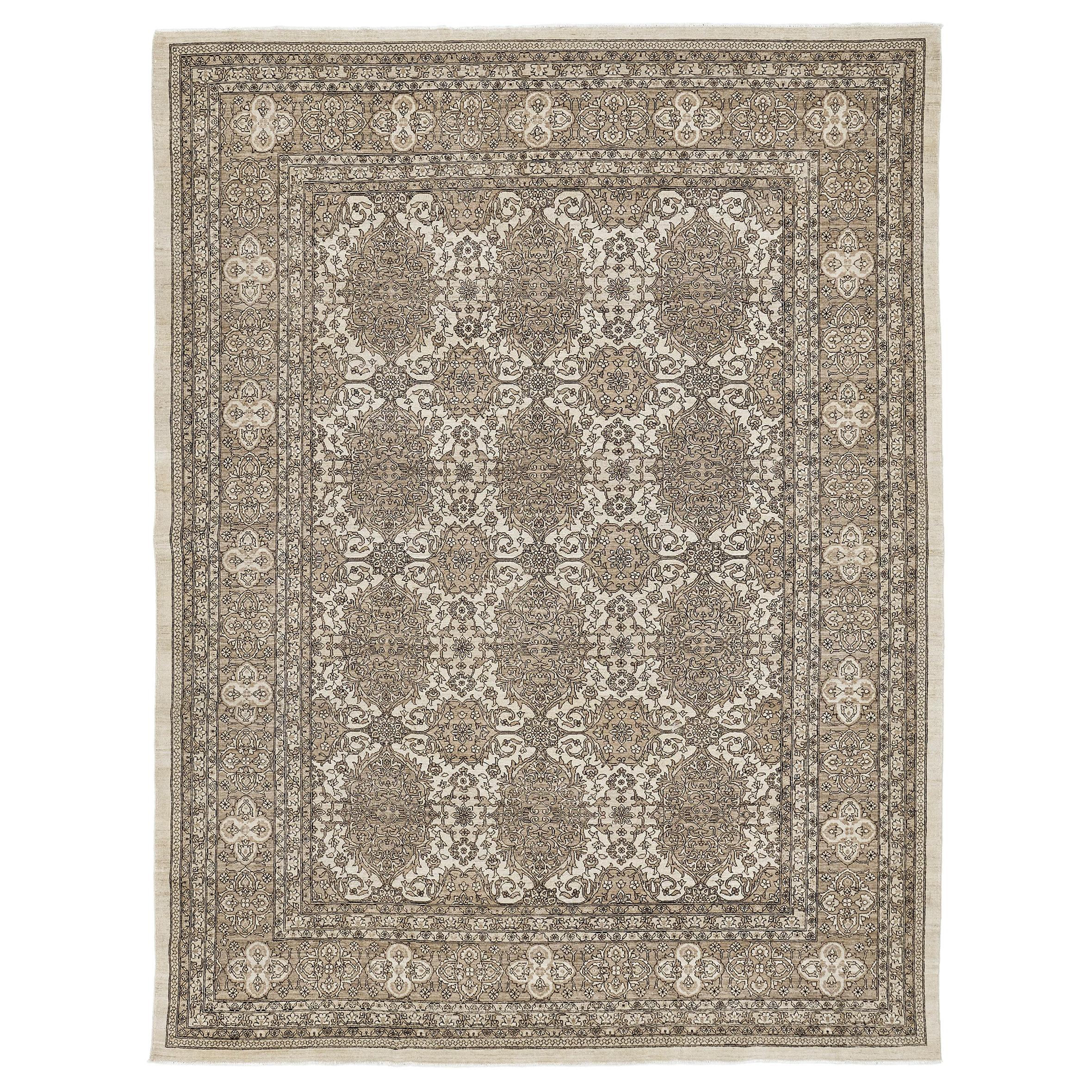 Tapis Tabriz design vintage de style vintage