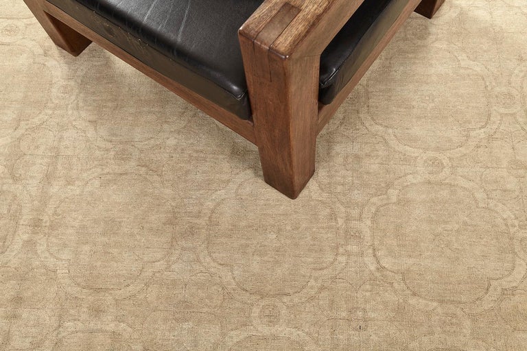Revival Ivory Rug Vintage Style Tabriz Revival Rapture Rug For Sale at 1stDibs